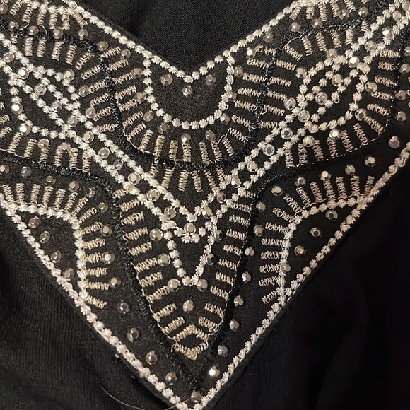 White House black market top, jeweled neckline, black, small - Picture 8 of 8